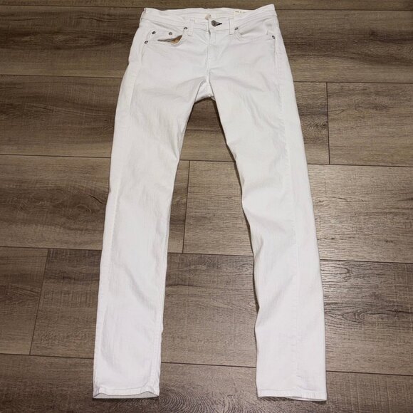 Rag & Bone The Dre Slim Boyfriend Jeans Size 25 White - Picture 2 of 14